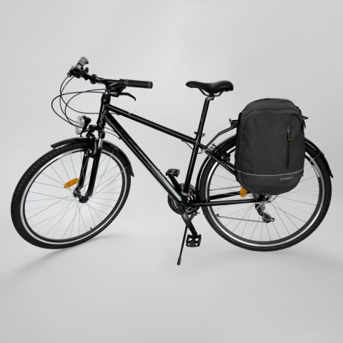Torba rowerowa podwójna plecak 2w1 30l czarna WOZINSKY Torba rowerowa podwójna plecak 2w1 30l czarna WOZINSKY