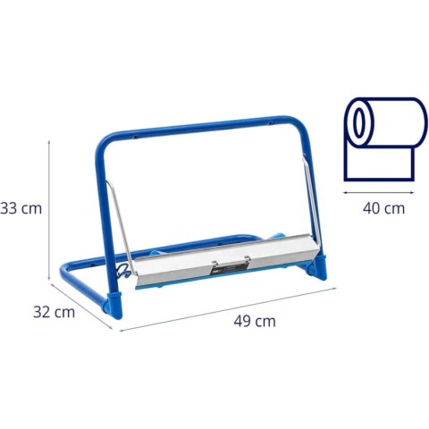 Wieszak uchwyt na czyściwo przemysłowe ścienny szer. 40 cm śr. 50 cm do 5 kg MSW