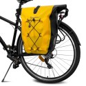 Wodoodporna torba rowerowa sakwa na bagażnik 25l żółty WOZINSKY