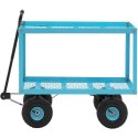 Wózek ogrodowy transportowy 2 poziomy z siatki do 150 kg Hillvert
