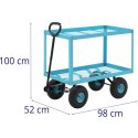 Wózek ogrodowy transportowy 2 poziomy z siatki do 150 kg Hillvert