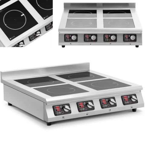 Kuchnia indukcyjna 4 palnikowa nablatowa timer 400 V 4 x 3500 W Royal Catering Kuchnia indukcyjna 4 palnikowa nablatowa timer 400 V 4 x 3500 W Royal Catering