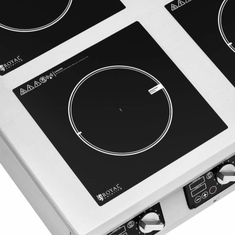 Kuchnia indukcyjna 4 palnikowa nablatowa timer 400 V 4 x 3500 W Royal Catering Kuchnia indukcyjna 4 palnikowa nablatowa timer 400 V 4 x 3500 W Royal Catering
