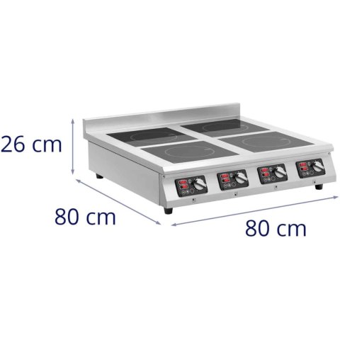 Kuchnia indukcyjna 4 palnikowa nablatowa timer 400 V 4 x 3500 W Royal Catering Kuchnia indukcyjna 4 palnikowa nablatowa timer 400 V 4 x 3500 W Royal Catering
