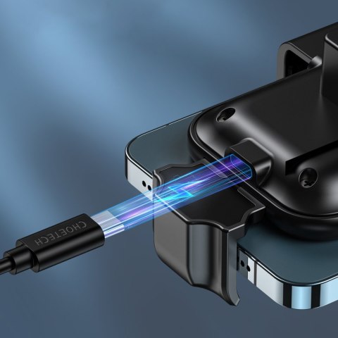 Ładowarka indukcyjna z uchwytem do samochodu + magnetyczne końcówki czarny CHOETECH Ładowarka indukcyjna z uchwytem do samochodu + magnetyczne końcówki czarny CHOETECH