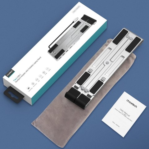 Podstawka stacja do laptopa PD USB-C HDMI 2xUSB-A 1xUSB-C 1xSD 1xTF czarny CHOETECH Podstawka stacja do laptopa PD USB-C HDMI 2xUSB-A 1xUSB-C 1xSD 1xTF czarny CHOETECH
