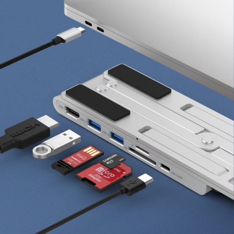 Podstawka stacja do laptopa PD USB-C HDMI 2xUSB-A 1xUSB-C 1xSD 1xTF czarny CHOETECH Podstawka stacja do laptopa PD USB-C HDMI 2xUSB-A 1xUSB-C 1xSD 1xTF czarny CHOETECH