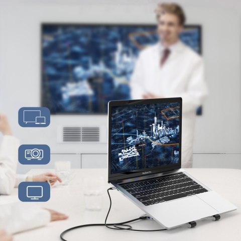 Podstawka stacja do laptopa PD USB-C HDMI 2xUSB-A 1xUSB-C 1xSD 1xTF czarny CHOETECH Podstawka stacja do laptopa PD USB-C HDMI 2xUSB-A 1xUSB-C 1xSD 1xTF czarny CHOETECH