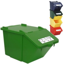 Pojemnik do sortowania odpadów piętrowy - zielony 45L MEVA