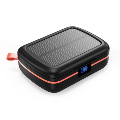 Słuchawki bezprzewodowe TWS wodoodporne z ładowarką solarną i powerbankiem 2500mAh czarny CHOETECH Słuchawki bezprzewodowe TWS wodoodporne z ładowarką solarną i powerbankiem 2500mAh czarny CHOETECH