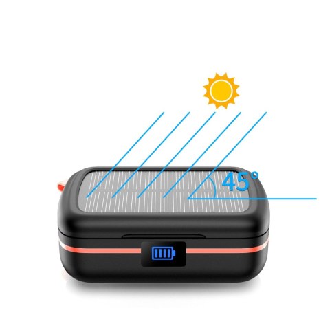 Słuchawki bezprzewodowe TWS wodoodporne z ładowarką solarną i powerbankiem 2500mAh czarny CHOETECH Słuchawki bezprzewodowe TWS wodoodporne z ładowarką solarną i powerbankiem 2500mAh czarny CHOETECH
