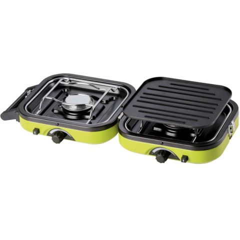 Kuchenka turystyczna na kemping podwójna DUAL COMPACT + GRILL MEVA Kuchenka turystyczna na kemping podwójna DUAL COMPACT + GRILL MEVA