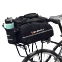 Duża torba rowerowa na bagażnik 35l + pokrowiec przeciwdeszczowy czarny WOZINSKY