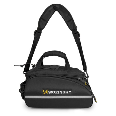 Duża torba rowerowa na bagażnik 35l + pokrowiec przeciwdeszczowy czarny WOZINSKY Duża torba rowerowa na bagażnik 35l + pokrowiec przeciwdeszczowy czarny WOZINSKY