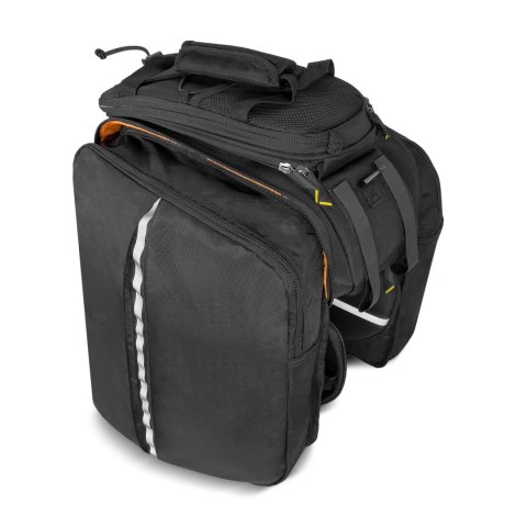 Duża torba rowerowa na bagażnik 35l + pokrowiec przeciwdeszczowy czarny WOZINSKY Duża torba rowerowa na bagażnik 35l + pokrowiec przeciwdeszczowy czarny WOZINSKY