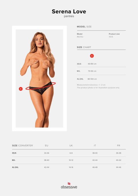 Figi Serena Love Czarny XL/XXL Figi Serena Love Czarny XL/XXL