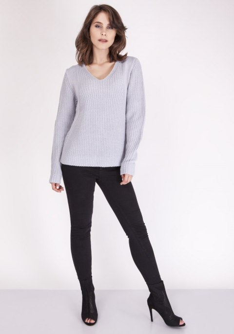 Sweter Victoria SWE 123 Jasny szary Jasny Szary L Sweter Victoria SWE 123 Jasny szary Jasny Szary L