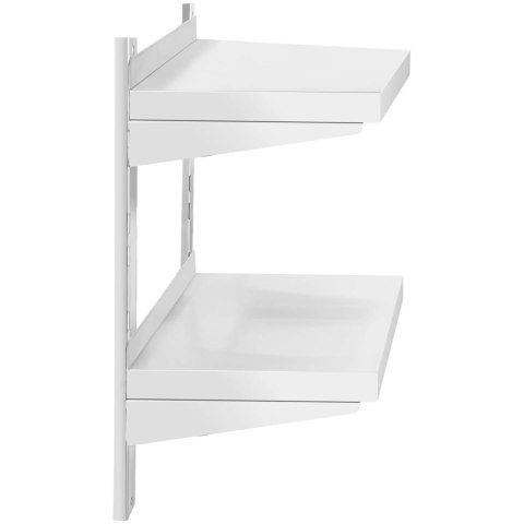 Półka ścienna wisząca gastronomiczna podwójna z regulacją STAL 60 x 30 cm Royal Catering Półka ścienna wisząca gastronomiczna podwójna z regulacją STAL 60 x 30 cm Royal Catering