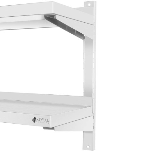 Półka ścienna wisząca gastronomiczna podwójna z regulacją STAL 60 x 30 cm Royal Catering Półka ścienna wisząca gastronomiczna podwójna z regulacją STAL 60 x 30 cm Royal Catering