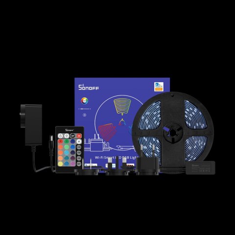 Taśma LED inteligentna wodoodporna RGB pilot zasilacz WiFi 5m SONOFF Taśma LED inteligentna wodoodporna RGB pilot zasilacz WiFi 5m SONOFF