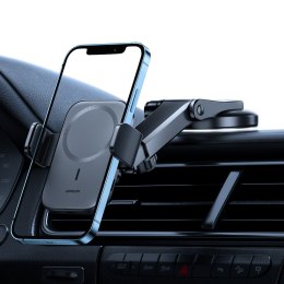 Uchwyt na telefon do samochodu z ładowarką indukcyjną Qi 15W MagSafe na deskę rozdzielczą JOYROOM