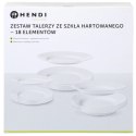 Zestaw talerzy ze szkła hartowanego 18 el. - Hendi 795224 Hendi