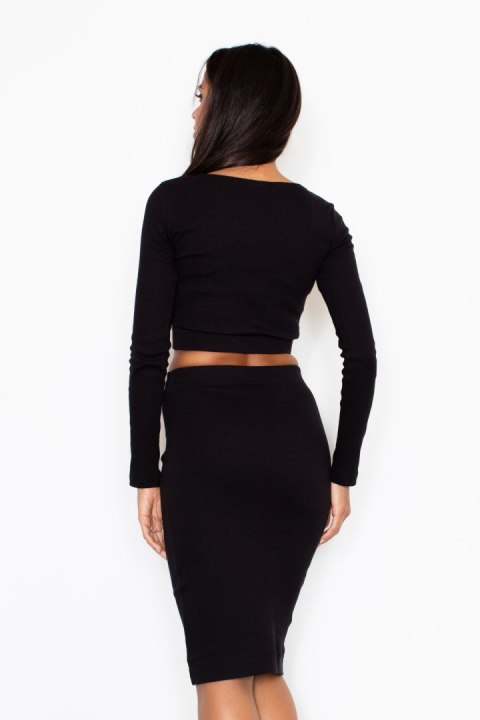 Komplet Kayle M369 czarny (spódnica + bluzka) Czarny S/M Komplet Kayle M369 czarny (spódnica + bluzka) Czarny S/M
