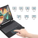 Etui pokrowiec Keyboard Case do iPad Pro 12.9" + bezprzewodowa klawiatura Bluetooth czarny CHOETECH