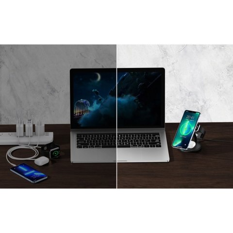 Indukcyjna stacja ładująca do iPhone AirPods Pro Apple Watch 3w1 czarny CHOETECH Indukcyjna stacja ładująca do iPhone AirPods Pro Apple Watch 3w1 czarny CHOETECH