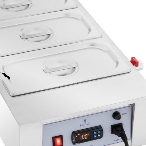Podgrzewacz do czekolady sosów polew elektryczny 3 x 3.2 l 1500 W Royal Catering Podgrzewacz do czekolady sosów polew elektryczny 3 x 3.2 l 1500 W Royal Catering