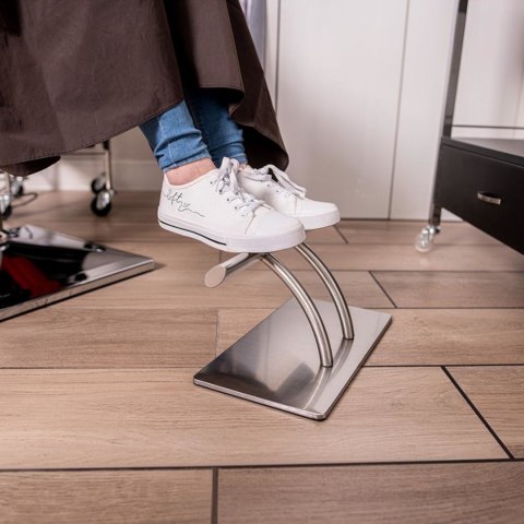 Podnóżek fryzjerski biurowy antypoślizgowy ze stali nierdzewnej 35 cm Physa Podnóżek fryzjerski biurowy antypoślizgowy ze stali nierdzewnej 35 cm Physa