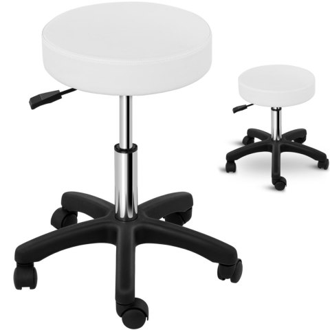 Taboret stołek kosmetyczny obrotowy na kółkach Physa AVERSA - biały Physa Taboret stołek kosmetyczny obrotowy na kółkach Physa AVERSA - biały Physa