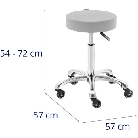 Taboret stołek kosmetyczny obrotowy na kółkach WORCESTER - jasnoszary Physa Taboret stołek kosmetyczny obrotowy na kółkach WORCESTER - jasnoszary Physa
