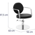 Fotel fryzjerski barberski kosmetyczny wys. 47-62 cm NORWICH - czarny Physa