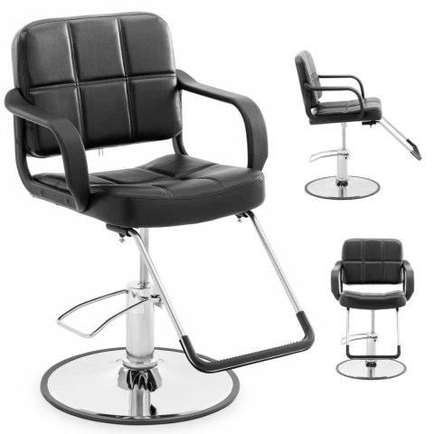 Fotel fryzjerski barberski kosmetyczny z podnóżkiem Physa EPSOM - czarny Physa Fotel fryzjerski barberski kosmetyczny z podnóżkiem Physa EPSOM - czarny Physa