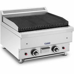 Grill lawowy na gaz ziemny ryflowany 50 x 47 cm 2 x 7200 W Royal Catering