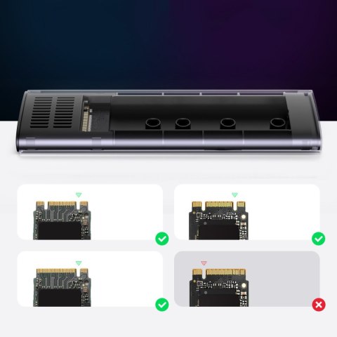 Kieszeń obudowa na dysk SSD M.2 USB 3.2 Gen 2 SuperSpeed USB 10Gbps szary UGREEN Kieszeń obudowa na dysk SSD M.2 USB 3.2 Gen 2 SuperSpeed USB 10Gbps szary UGREEN
