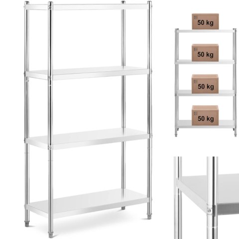 Regał metalowy magazynowy gastronomiczny do 200 kg 100 x 40 x 180 cm Royal Catering Regał metalowy magazynowy gastronomiczny do 200 kg 100 x 40 x 180 cm Royal Catering