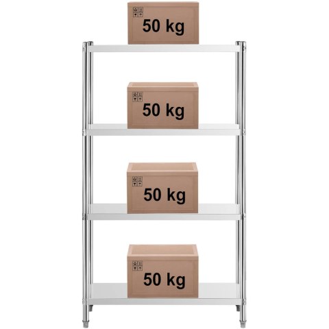 Regał metalowy magazynowy gastronomiczny do 200 kg 100 x 40 x 180 cm Royal Catering Regał metalowy magazynowy gastronomiczny do 200 kg 100 x 40 x 180 cm Royal Catering
