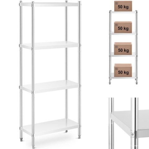 Regał metalowy magazynowy gastronomiczny do 200 kg 70 x 40 x 180 cm Royal Catering Regał metalowy magazynowy gastronomiczny do 200 kg 70 x 40 x 180 cm Royal Catering