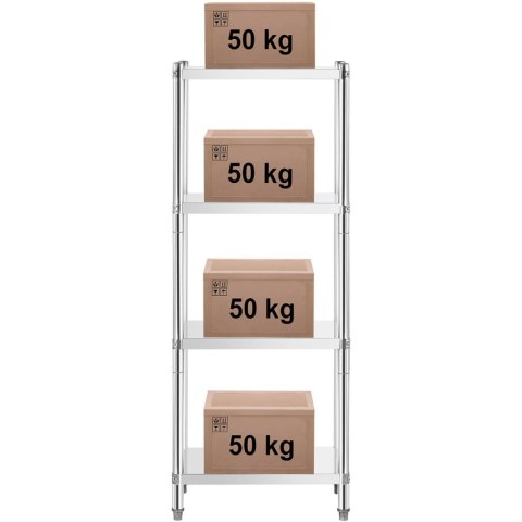Regał metalowy magazynowy gastronomiczny do 200 kg 70 x 40 x 180 cm Royal Catering Regał metalowy magazynowy gastronomiczny do 200 kg 70 x 40 x 180 cm Royal Catering