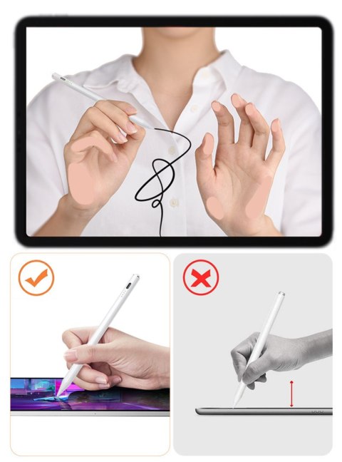 Rysik aktywny stylus do Apple iPad JR-X9 biały JOYROOM Rysik aktywny stylus do Apple iPad JR-X9 biały JOYROOM