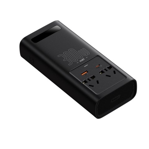 Samochodowa przetwornica napięcia prądu 12V - 220V IGBT 300W (wtyczka CN/EU) czarny BASEUS Samochodowa przetwornica napięcia prądu 12V - 220V IGBT 300W (wtyczka CN/EU) czarny BASEUS