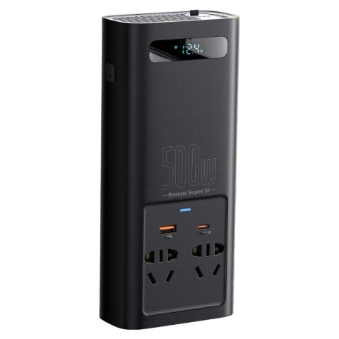 Samochodowa przetwornica napięcia prądu 12V na 230V 500W wtyczka EU i CN BASEUS Samochodowa przetwornica napięcia prądu 12V na 230V 500W wtyczka EU i CN BASEUS