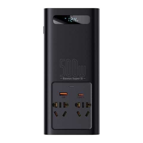 Samochodowa przetwornica napięcia prądu 12V na 230V 500W wtyczka EU i CN BASEUS Samochodowa przetwornica napięcia prądu 12V na 230V 500W wtyczka EU i CN BASEUS
