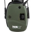 Słuchawki ochronne wygłuszające zagłuszki aktywne strzeleckie AUX Bluetooth - zielone MSW