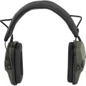 Słuchawki ochronne wygłuszające zagłuszki aktywne strzeleckie AUX - zielone MSW