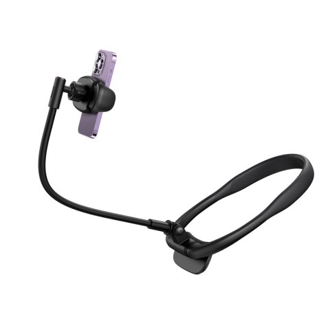 Uniwersalny uchwyt stojak na telefon na szyję ComfortJoy Series czarny BASEUS Uniwersalny uchwyt stojak na telefon na szyję ComfortJoy Series czarny BASEUS