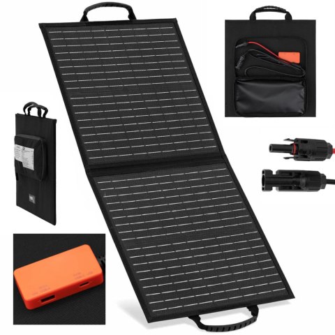 Ładowarka solarna panel słoneczny składany turystyczny kempingowy 2 x USB 40 W MSW Ładowarka solarna panel słoneczny składany turystyczny kempingowy 2 x USB 40 W MSW