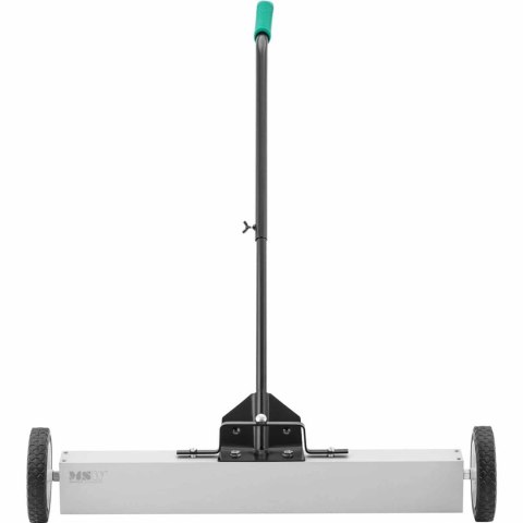 Miotła zamiatarka magnetyczna do zbierania opiłków gwoździ na kółkach szer. 75 cm MSW Miotła zamiatarka magnetyczna do zbierania opiłków gwoździ na kółkach szer. 75 cm MSW